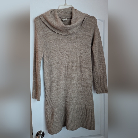 Anthropologie size XS Sonoran wool alpaca blend sweater tunic dress in tan - Picture 1 of 7